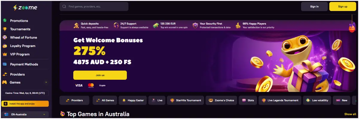 Overview of Zoome Casino