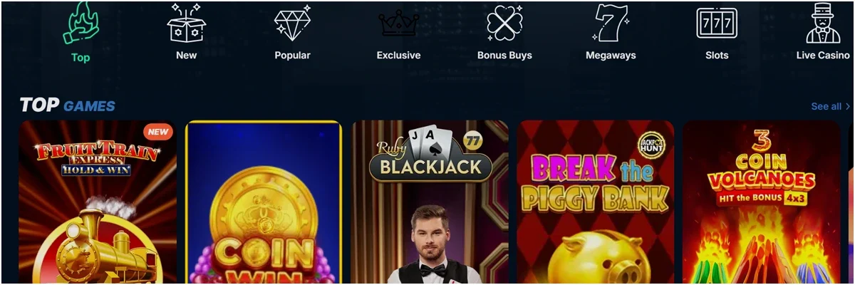 Game Selection at Playzilla Casino