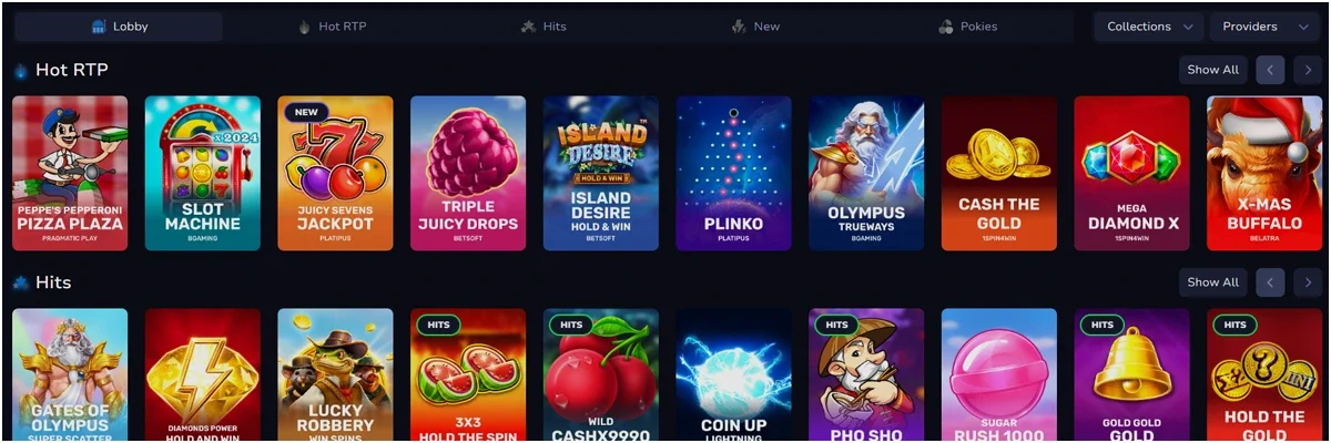 Games Selection at 7Bit Casino