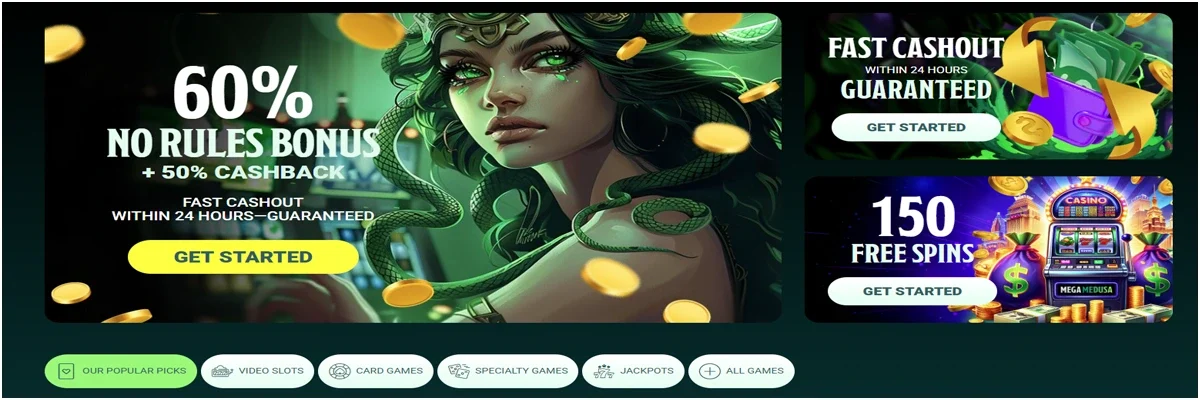 Mega Medusa Casino Bonuses and Promotions