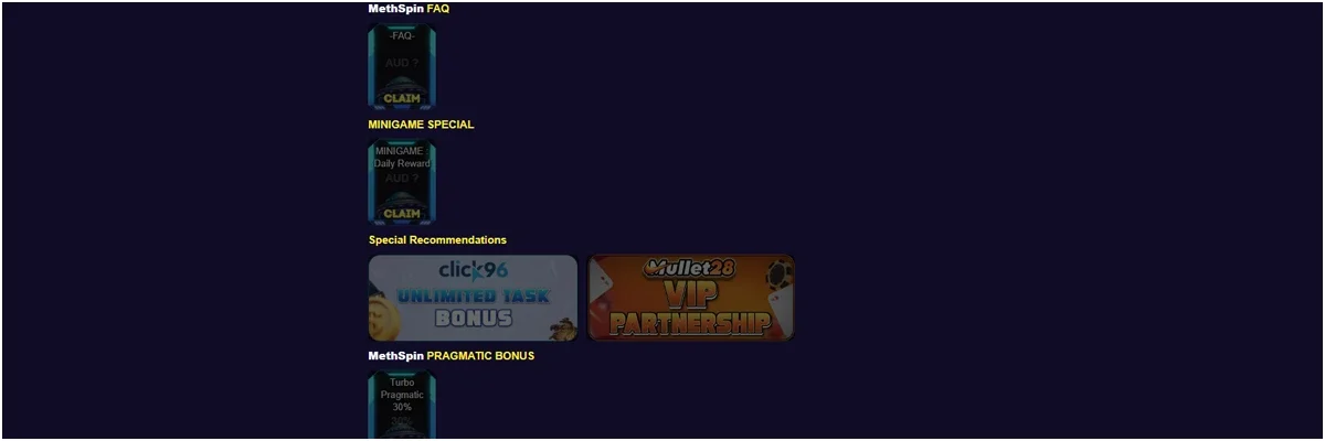 MethSpin Bonuses and Promotions