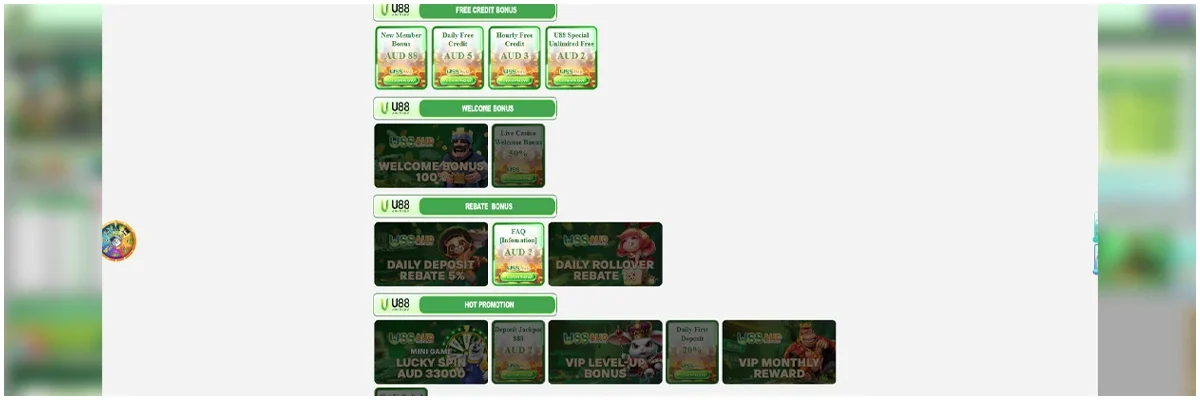 U88 Casino Bonuses and Promotions